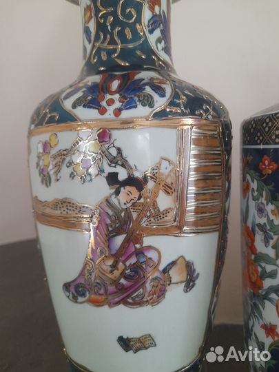 Вазы фарфор Япония и Китай 28,27 и 25см