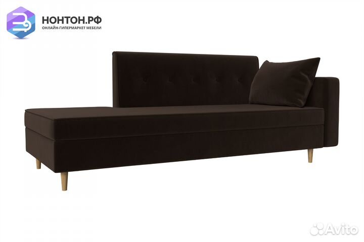 Тахта Селена микровельвет коричневый