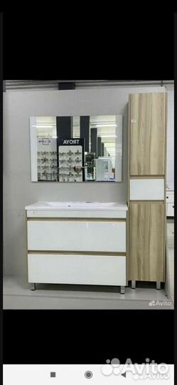 Тумба с раковиной для ванной новая, комплект
