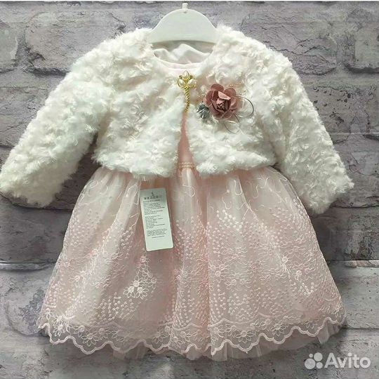 Платье с шубкой