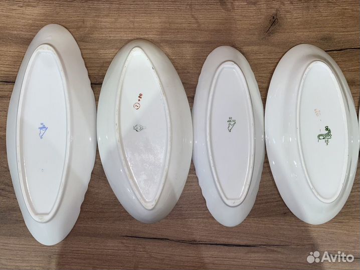 Тарелки Селедочницы Дулево, Пролетарий фарфор СССР