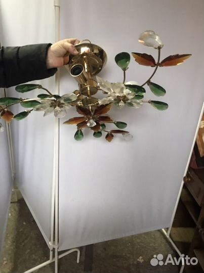 Люстра из цветного стекла Польша