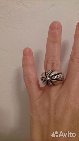 Кольцо серебро