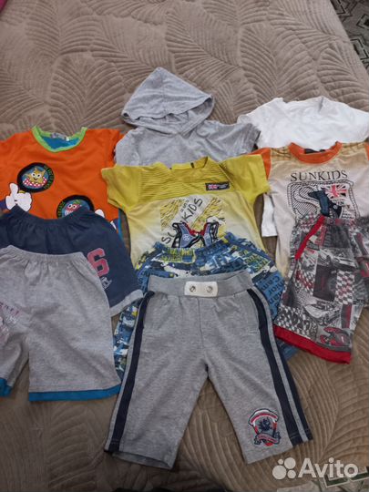 Летние вещи на мальчика 98 - 110 бу пакетом