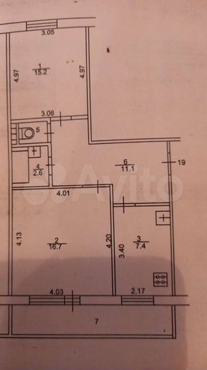 2-к. квартира, 57,7 м², 2/5 эт.
