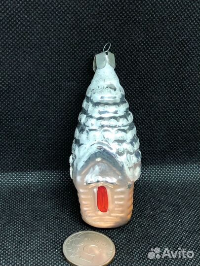Стеклянная ёлочная игрушка СССР 