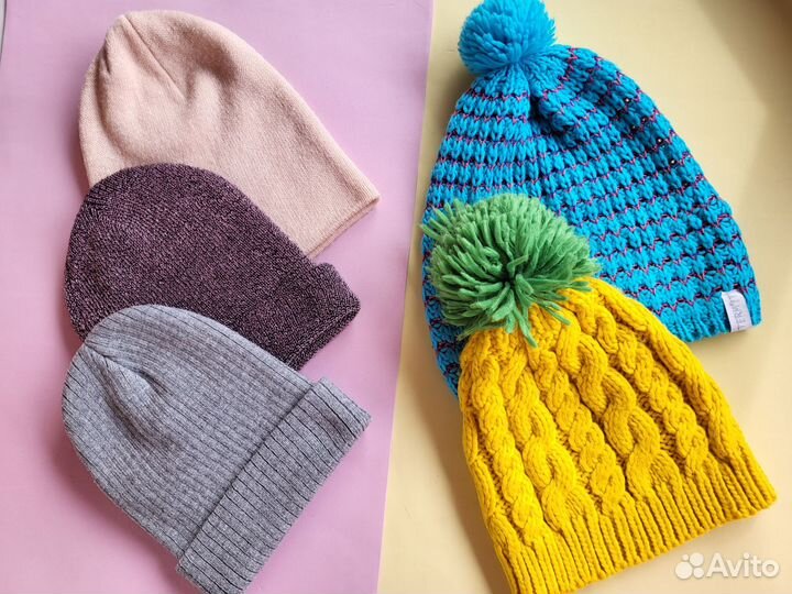 Шапка женская вязаная бини