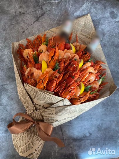 Мужские съедобные букеты, букеты из раков