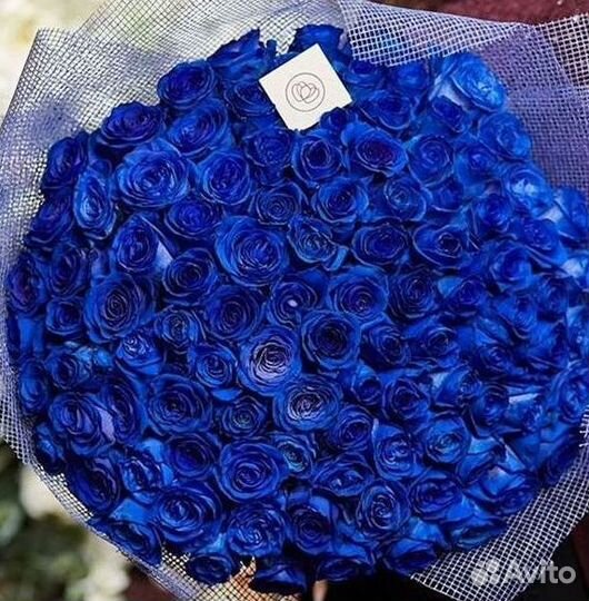 Синие розы. Букеты Цветы доставка