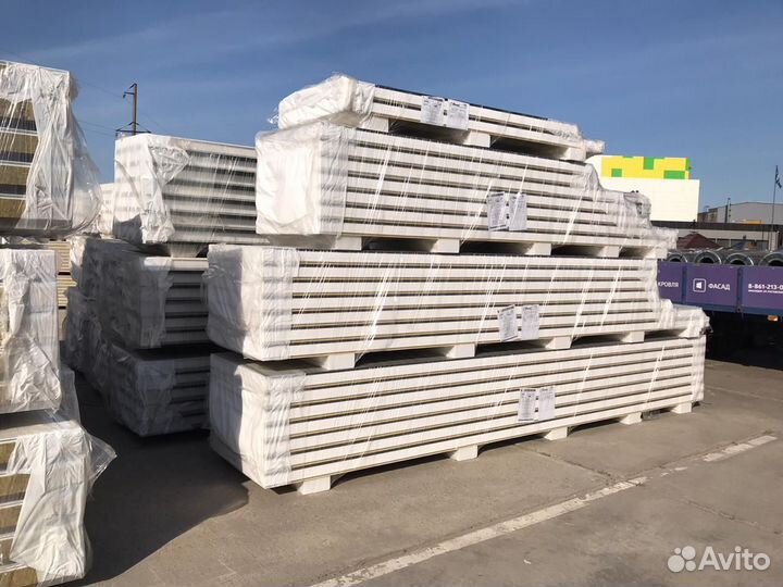 Сэндвич-панели с наполнителем Минвата или Пенополи