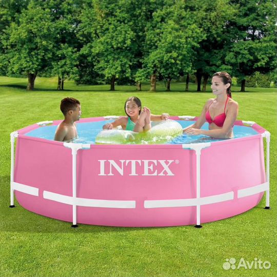 Бассейн Intex Pink Frame Pool, 244 х 76 см