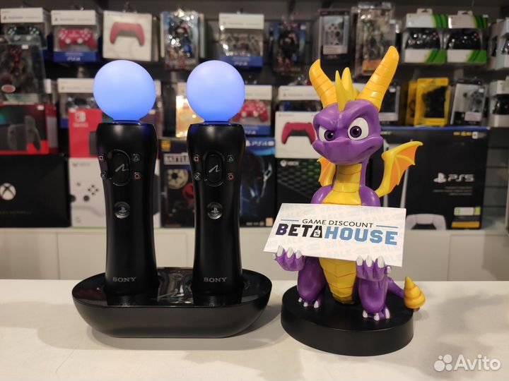 Мувы PS4 / PS3 + зарядная станция + наушники