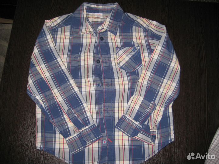 Рубашки детские р.104-140 фирменные, почти новые
