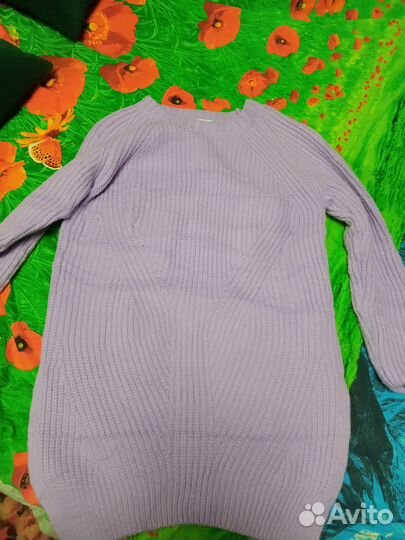 Вязаное платье свитер