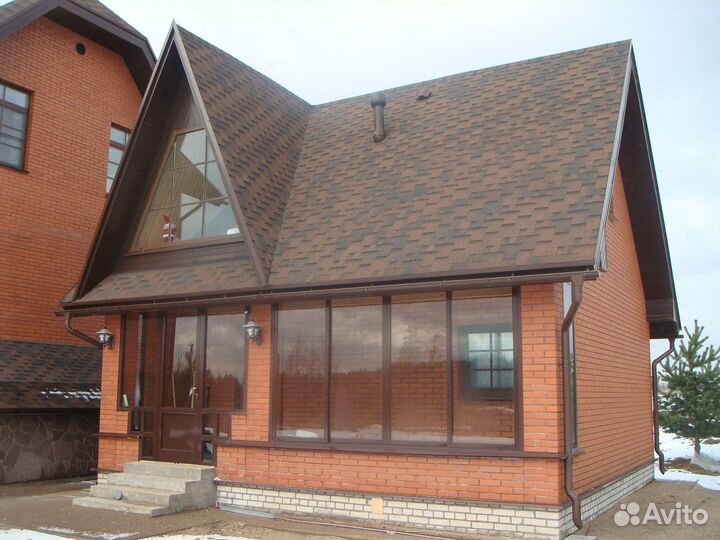 Фасадное остекление коттеджей и частных домов