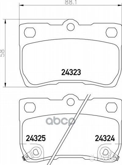 Колодки тормозные дисковые зад np1067 nissh
