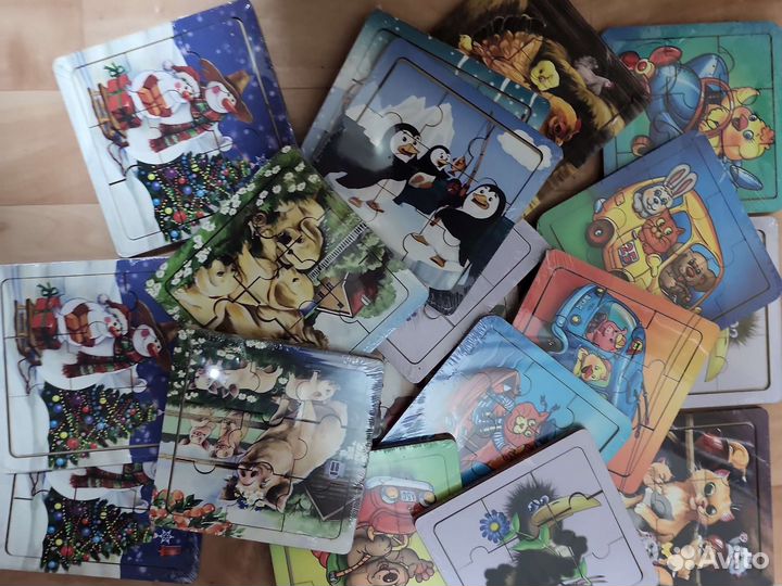 Деревянные пазлы новые