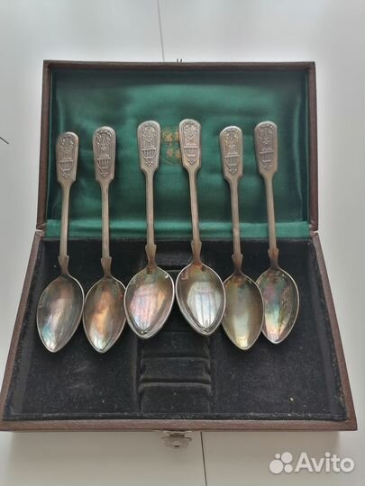 Раритетный набор чайных ложек СССР мельхиор
