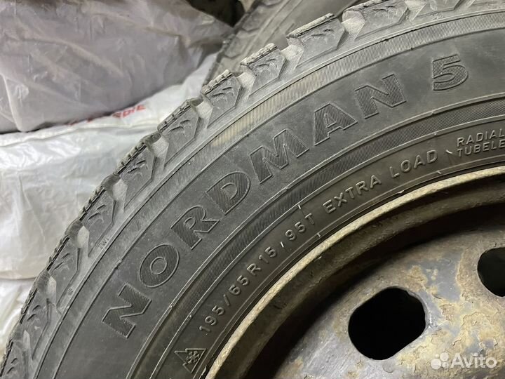 Колеса r15 5x108 зима 195х65 nokian