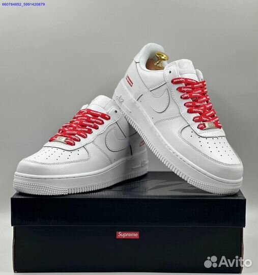 Кроссовки Nike Air Force 1 Low & Supreme (Арт.53652)