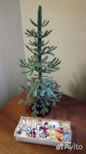 Елка СССР 43 см+игрушки Малютка набор+доставка