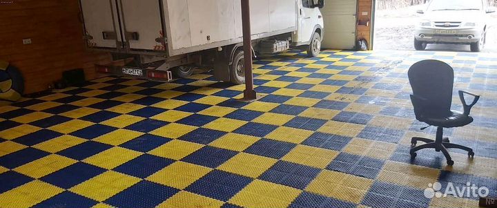 Модульная плитка пвх для гаража