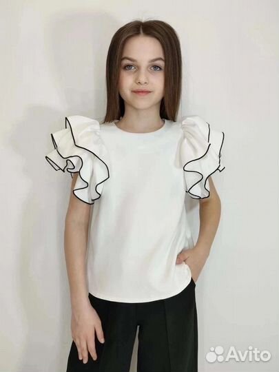 Блузка школьная 140,146,152 новая белая