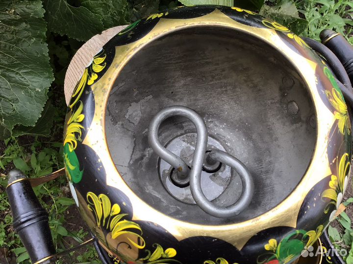 Электро самовар расписной в наборе