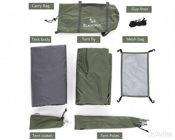 Новая палатка Blackdeer Archeos 2p, двухместная