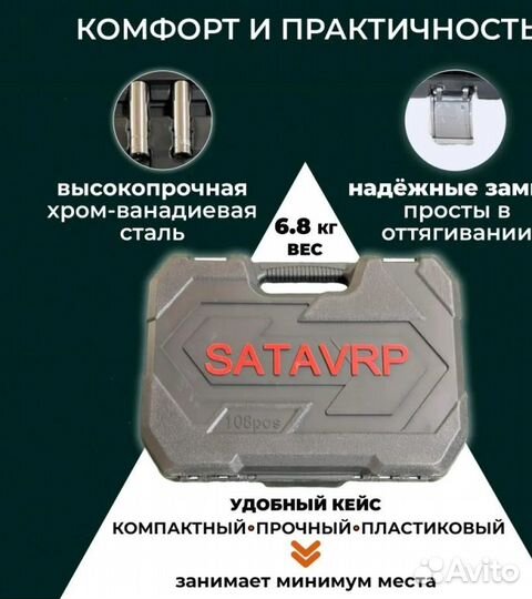 Набор инструментов sato 108 предмет. Звоните
