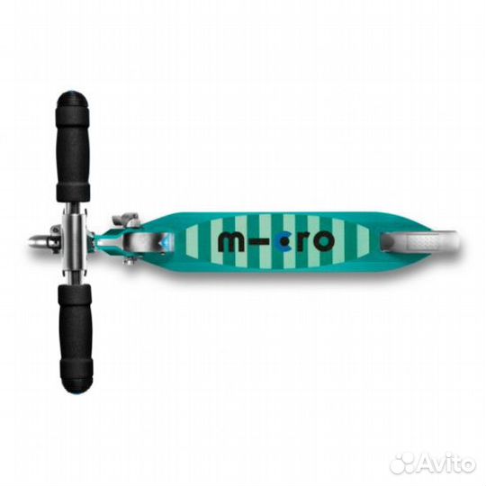 Самокат Micro Sprite LED Бирюзовые полоски