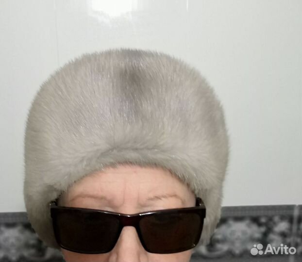Шапка ушанка норковая женская,формовка,раз.55-56