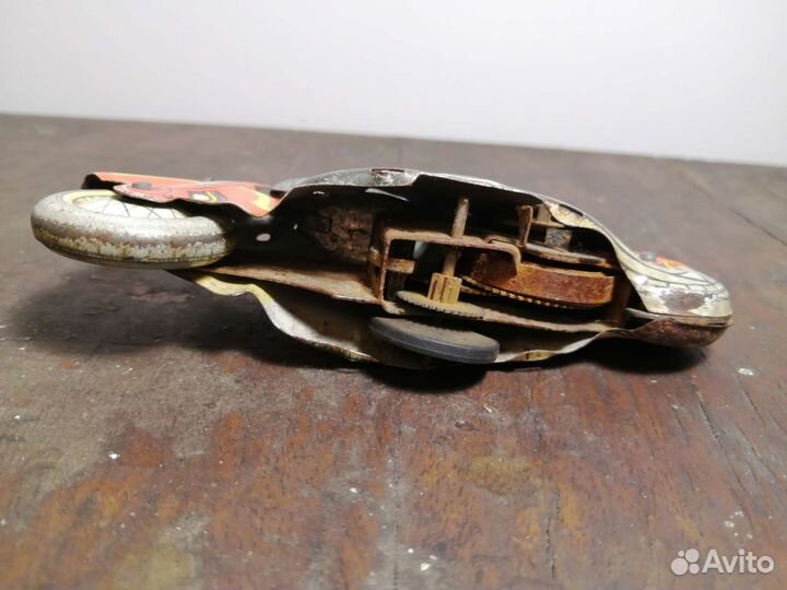 Игрушка заводная Мотоциклист лмз СССР