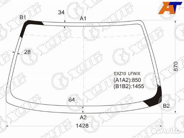 Стекло лобовое toyota raum