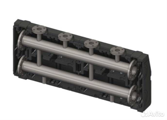 Коллектор на 2 контура DN100 в изоляции с фланцевыми отводами DN50 PN10