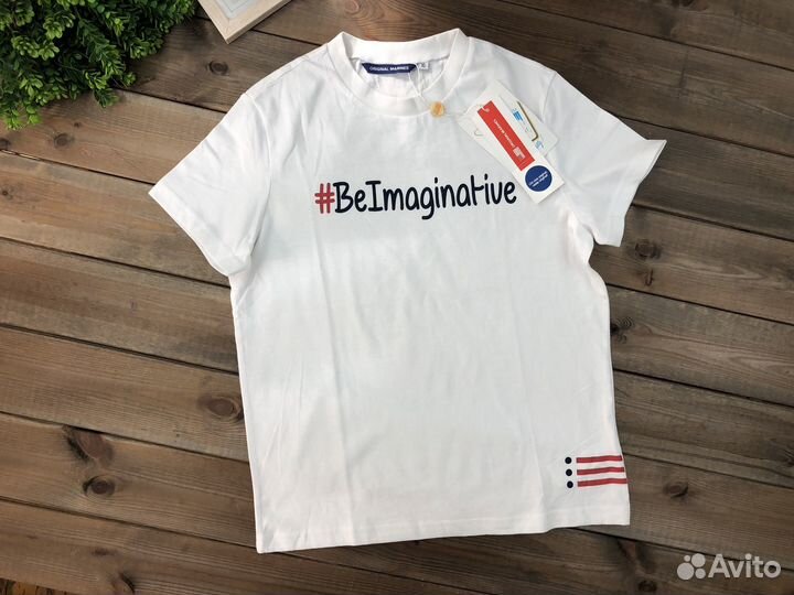 Футболка белая с надписью для мальчика хлопок
