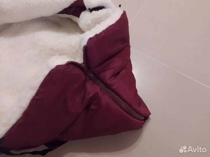 Зимний конверт в коляску на овчине