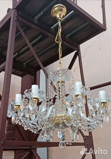 Люстра хрустальная чехословакия