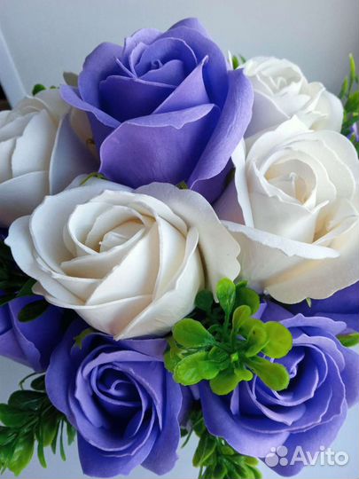 Букет из мыльных роз