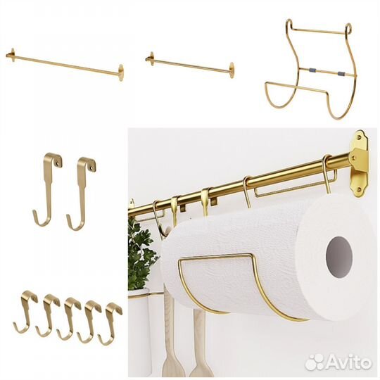 Новый рейлинг,крючки,рулонодержатель Гультарп Икеа