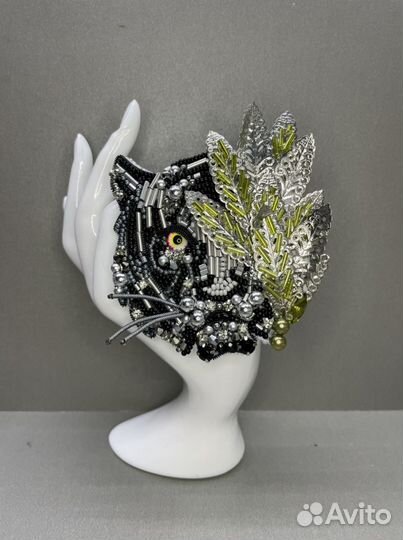 Брошь «дракон», «черный тигр»