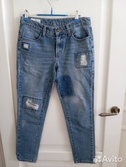 Джинсы Mango леопардовые и голубые джинсы