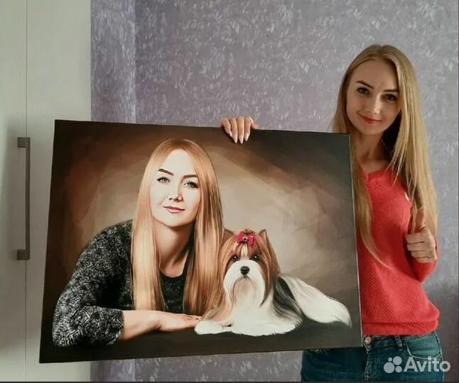 Портрет по фото 50на70 см