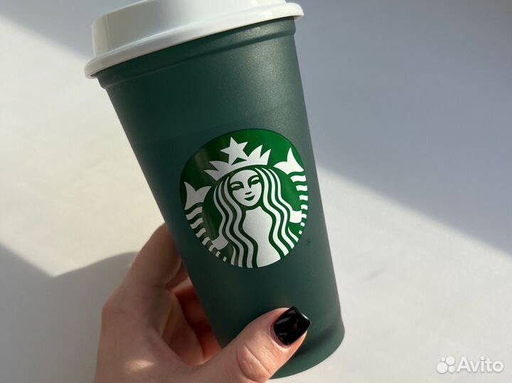 Сткан Starbaks многоразовый пластик