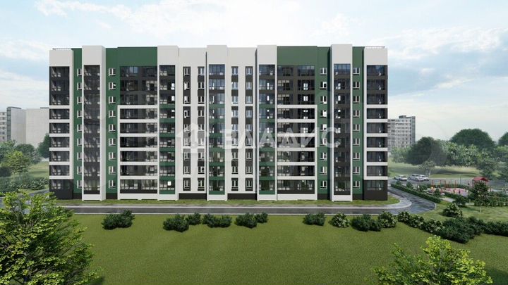 2-к. квартира, 57,1 м², 4/9 эт.