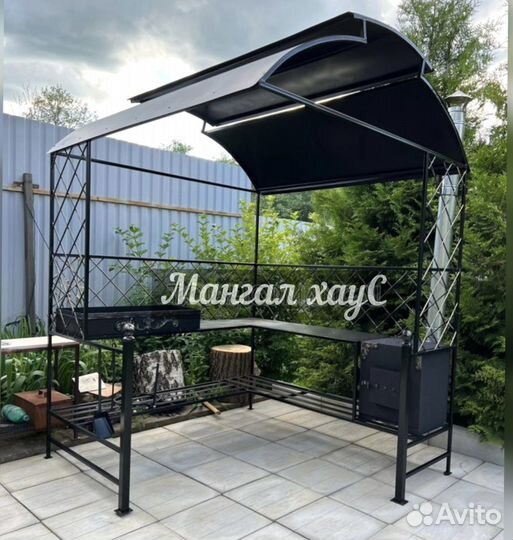 Мангал с крышей