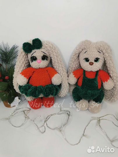 Плюшевый зайка мягкая игрушка