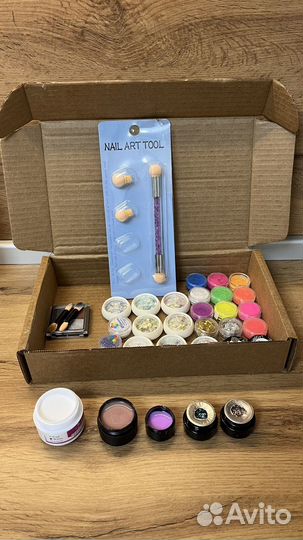 Блески, фольга, гели, втирка для ногтей