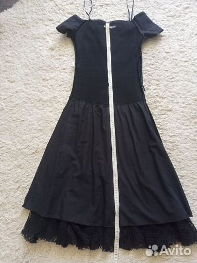 Стильное чёрное платье 44 р-р