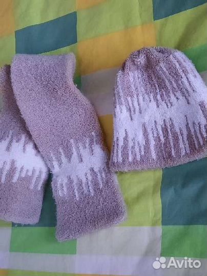 Шапка и шарфик девочке